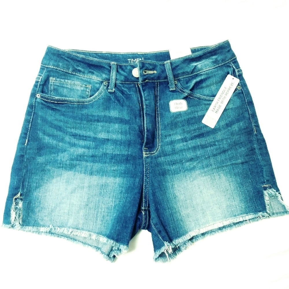 TIME AND TRU High Rise Denim Shorts